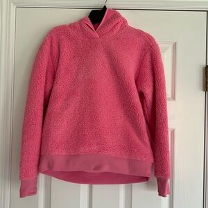 Athleta Girl So Snug Pink Sherpa Hoodie Size L
